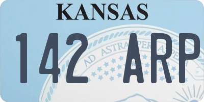 KS license plate 142ARP