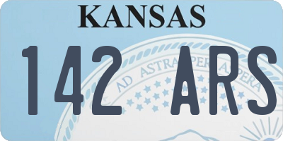KS license plate 142ARS
