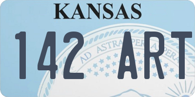 KS license plate 142ART