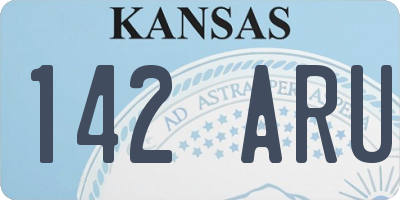 KS license plate 142ARU