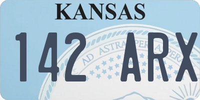 KS license plate 142ARX