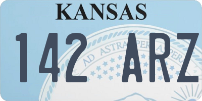 KS license plate 142ARZ