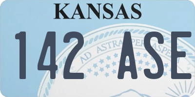 KS license plate 142ASE