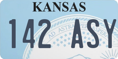 KS license plate 142ASY
