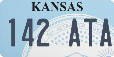 KS license plate 142ATA