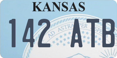 KS license plate 142ATB