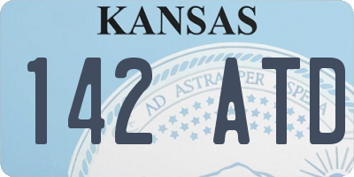 KS license plate 142ATD