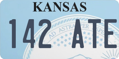 KS license plate 142ATE