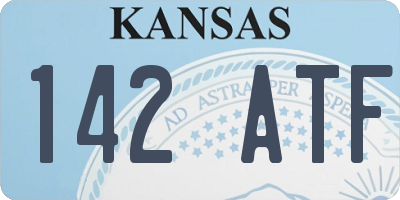 KS license plate 142ATF