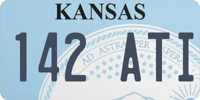 KS license plate 142ATI