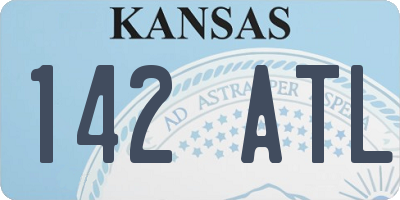 KS license plate 142ATL