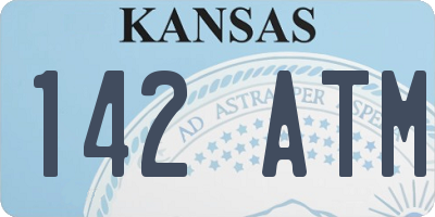 KS license plate 142ATM