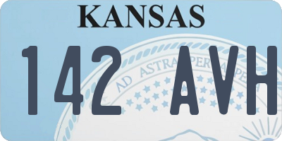 KS license plate 142AVH