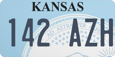 KS license plate 142AZH