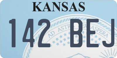 KS license plate 142BEJ