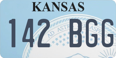 KS license plate 142BGG