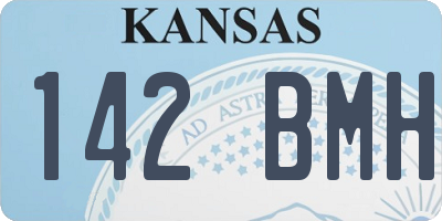 KS license plate 142BMH