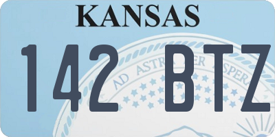 KS license plate 142BTZ