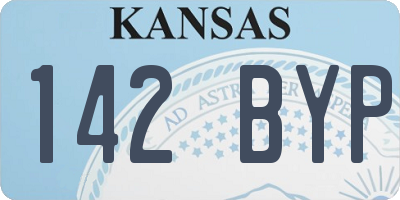 KS license plate 142BYP