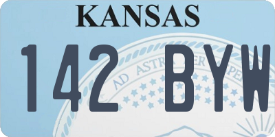KS license plate 142BYW