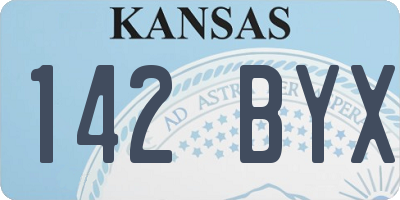 KS license plate 142BYX