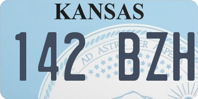 KS license plate 142BZH