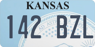 KS license plate 142BZL