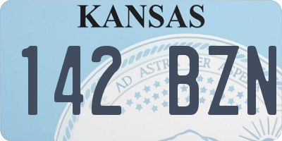 KS license plate 142BZN