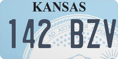 KS license plate 142BZV
