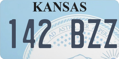 KS license plate 142BZZ