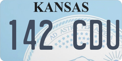 KS license plate 142CDU