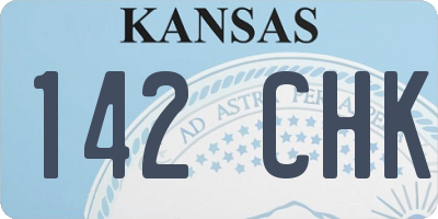 KS license plate 142CHK