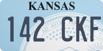 KS license plate 142CKF