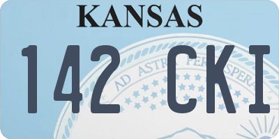 KS license plate 142CKI
