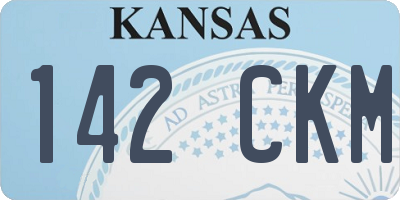 KS license plate 142CKM