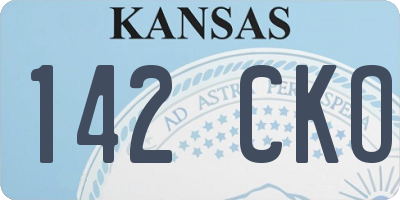 KS license plate 142CKO