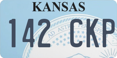 KS license plate 142CKP