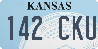 KS license plate 142CKU