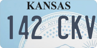 KS license plate 142CKV