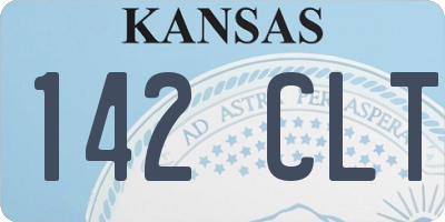 KS license plate 142CLT