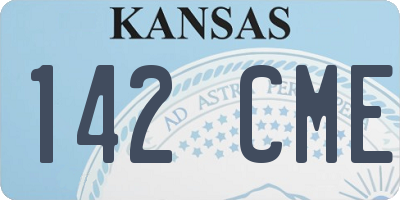 KS license plate 142CME