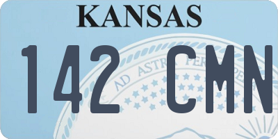 KS license plate 142CMN
