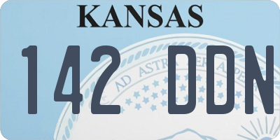 KS license plate 142DDN