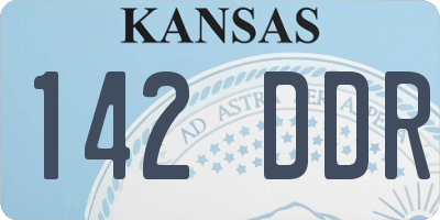 KS license plate 142DDR