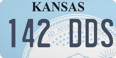 KS license plate 142DDS