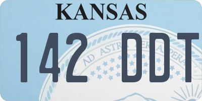 KS license plate 142DDT
