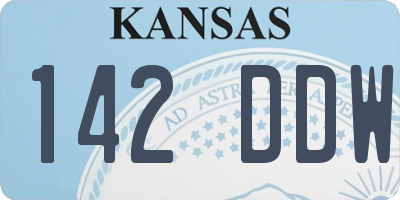 KS license plate 142DDW