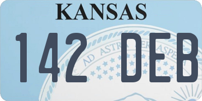 KS license plate 142DEB
