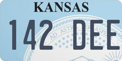 KS license plate 142DEE