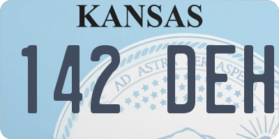 KS license plate 142DEH